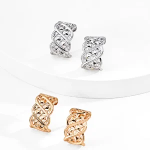 Helix Lattice Earrings Sculpted in S925