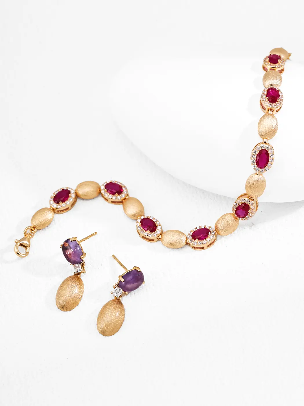 Versailles Plum Amethyst Drops S925 Silver with CZ - Image 4