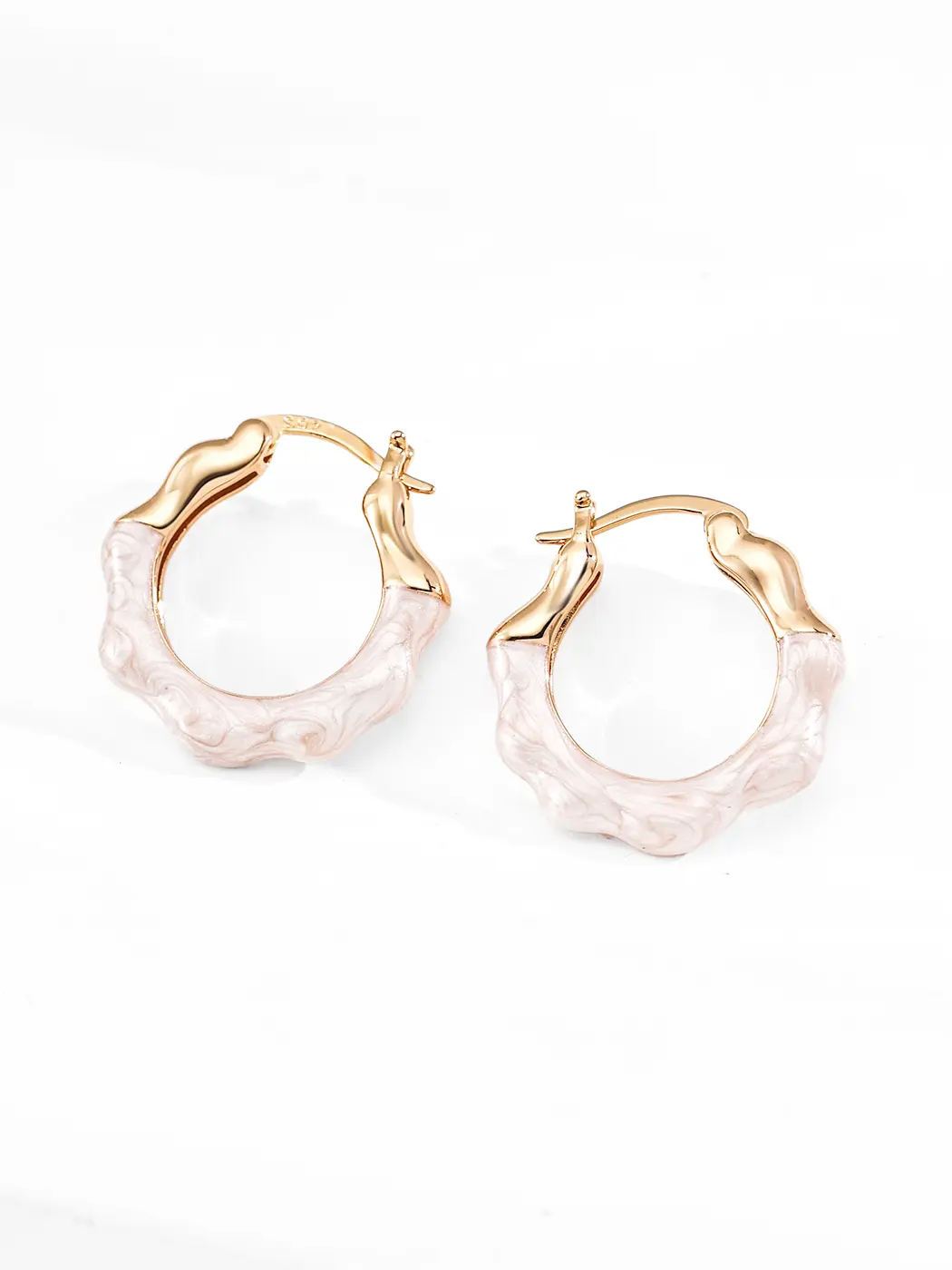 Jelly Wave Enamel Hoops in Sterling Silver - Image 4