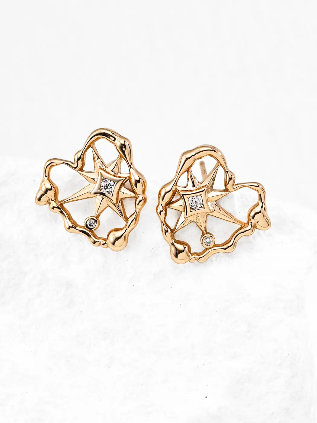 Celestial Guardian CZ Studs in Sterling Silver - Image 3