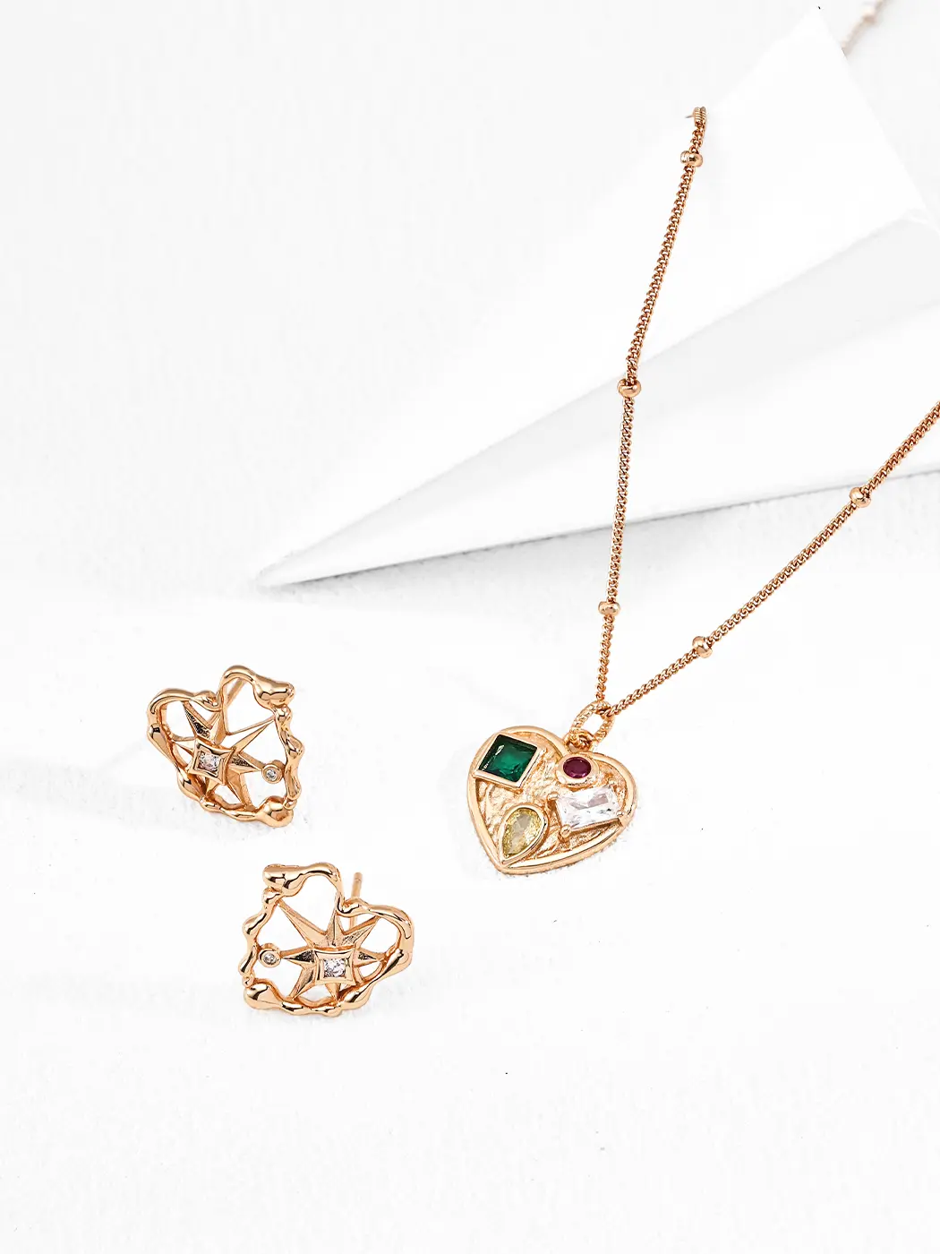 Celestial Guardian CZ Studs in Sterling Silver - Image 2