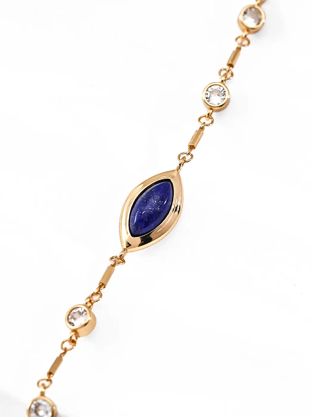 Willow Drift Lapis Bracelet in Sterling Silver with CZ - Image 2