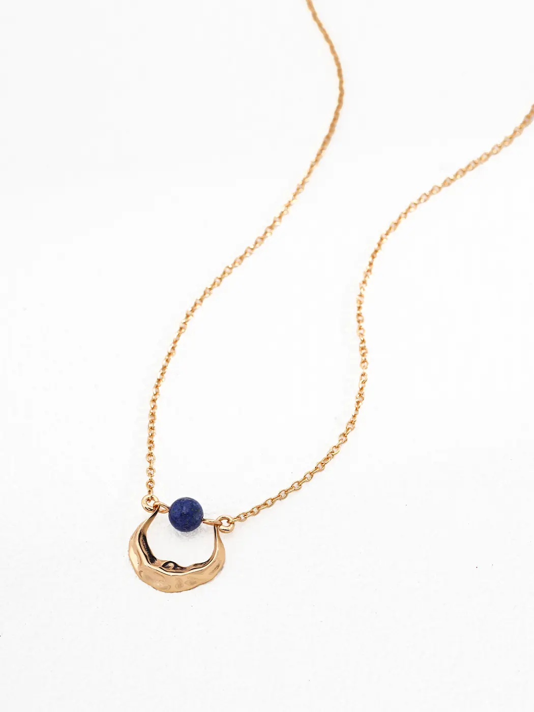 Crescent Valley Lapis Pendant in 18K Gold S925 Silver - Image 4