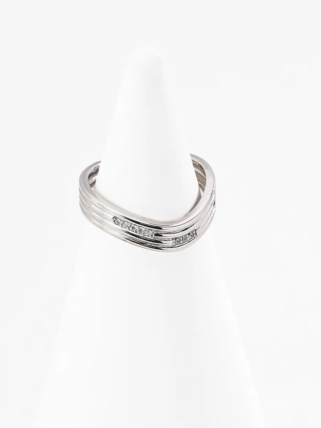 Rhythm Curve Band Sterling Silver Ring - Image 4