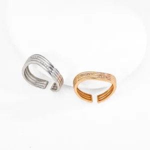 Rhythm Curve Band Sterling Silver Ring