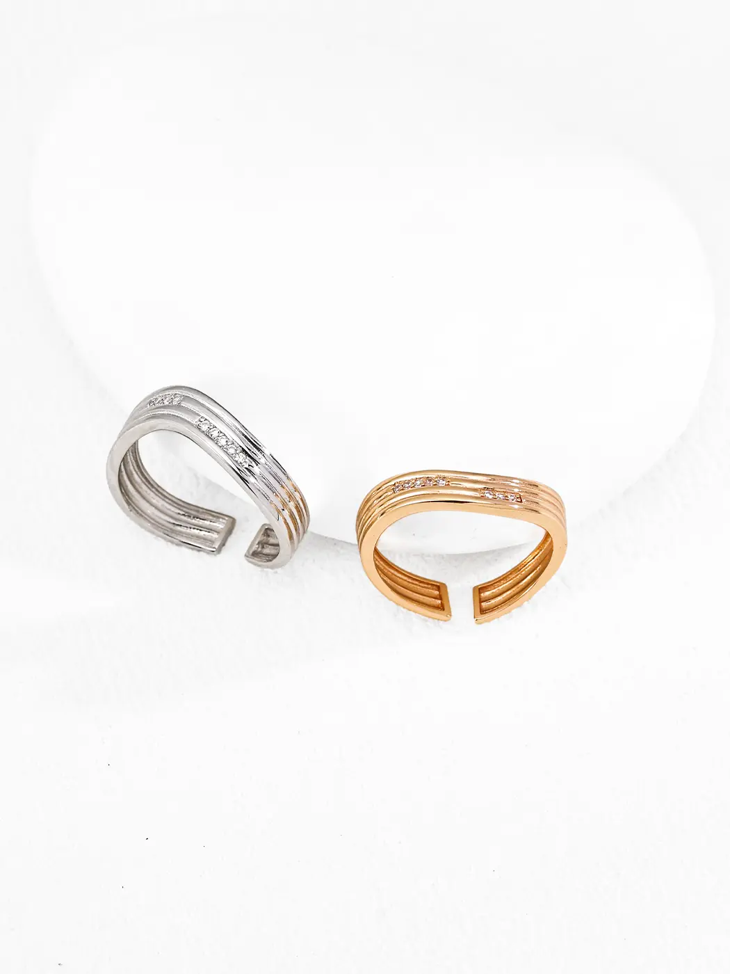 Rhythm Curve Band Sterling Silver Ring