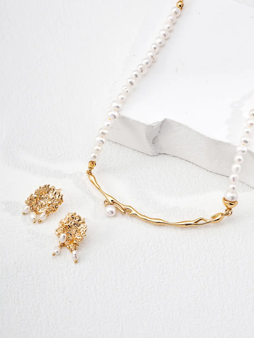 Lava Bloom Pearl Studs in Sterling Silver - Image 3