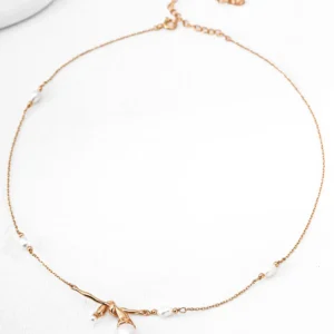 Pearl Vine Branch Necklace in 18K Gold S925 Silver