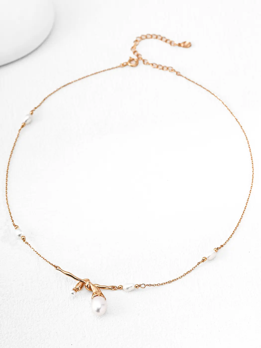 Pearl Vine Branch Necklace in 18K Gold S925 Silver