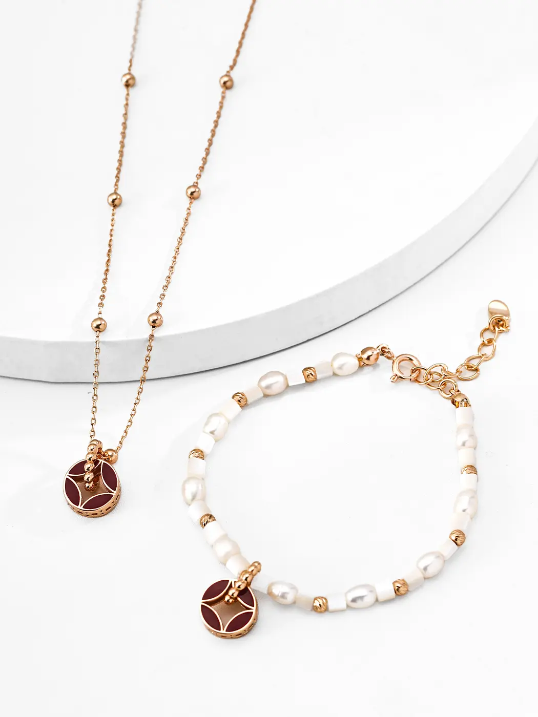 Crimson Coin Amulet Necklace in Sterling Silver - Image 3