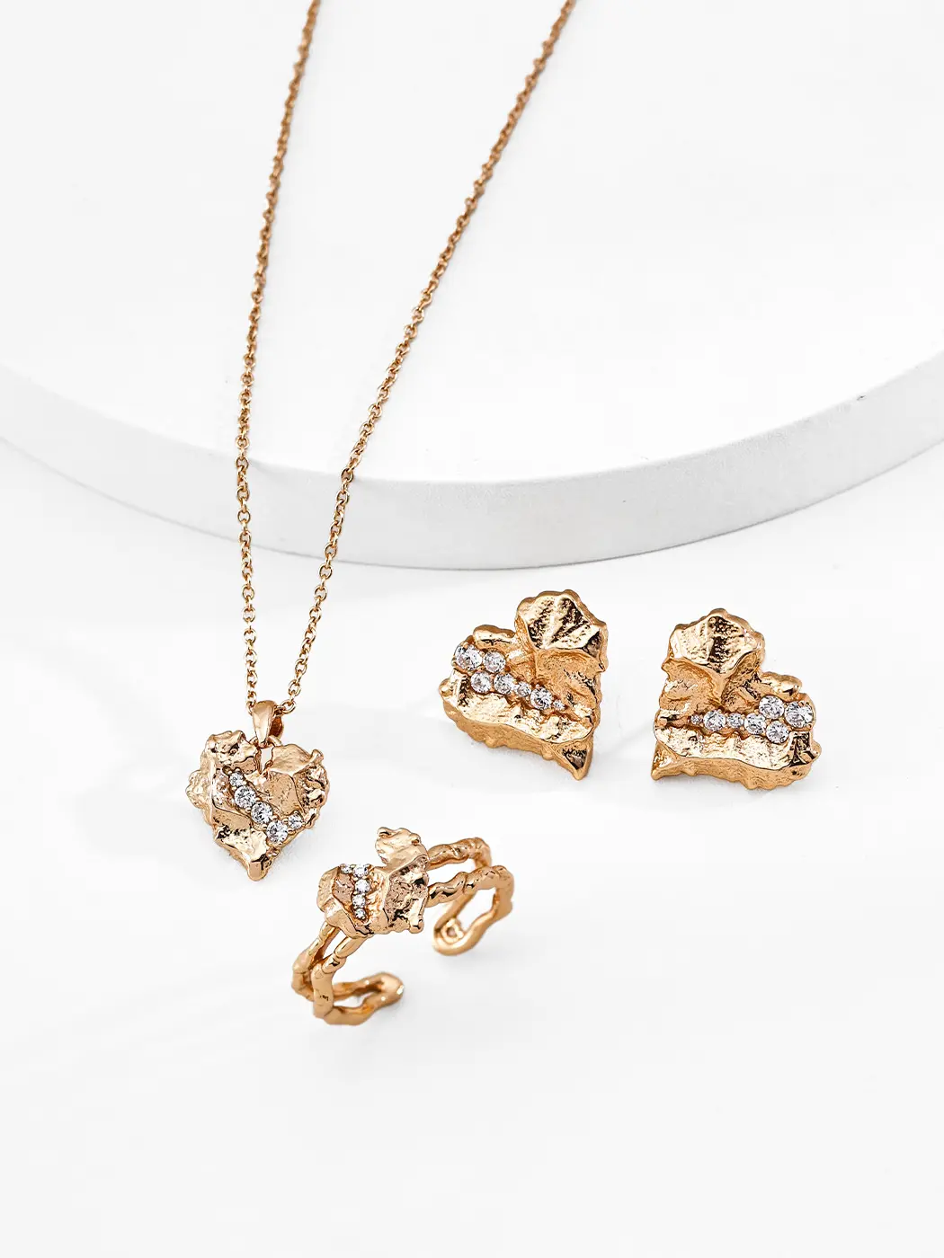 Raw Rock Heart Ring in Sterling Silver - Image 4