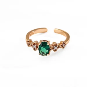 Regal Clover Crest Ring CZ Sterling Silver