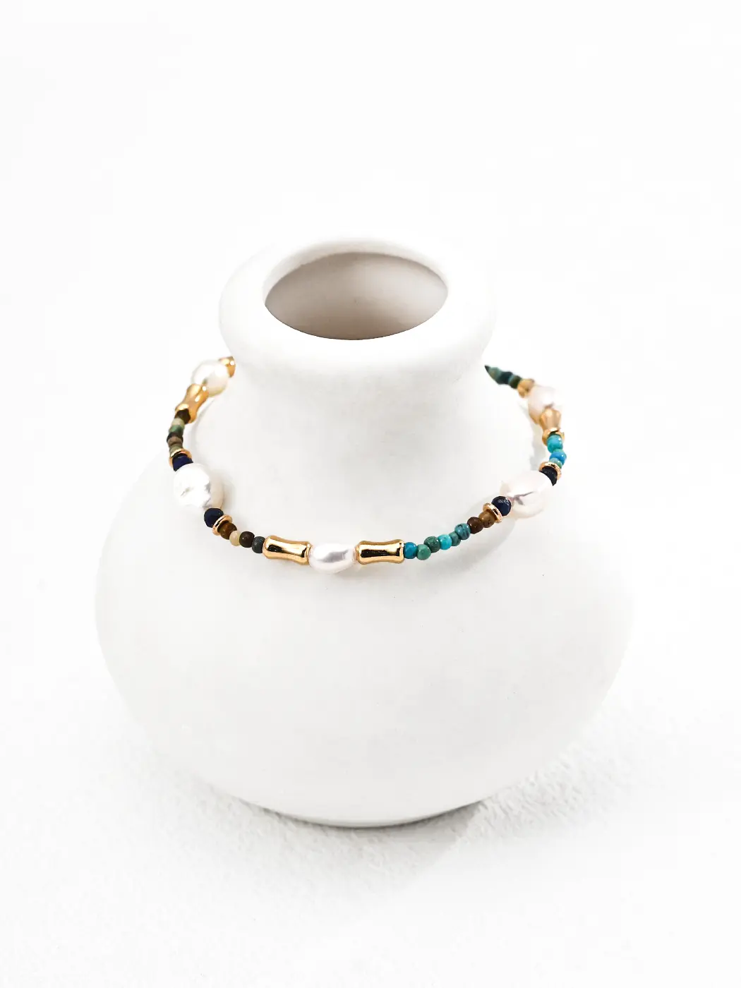 Natural Pearl Lapis Lazuli Turquoise Bracelet - Image 5