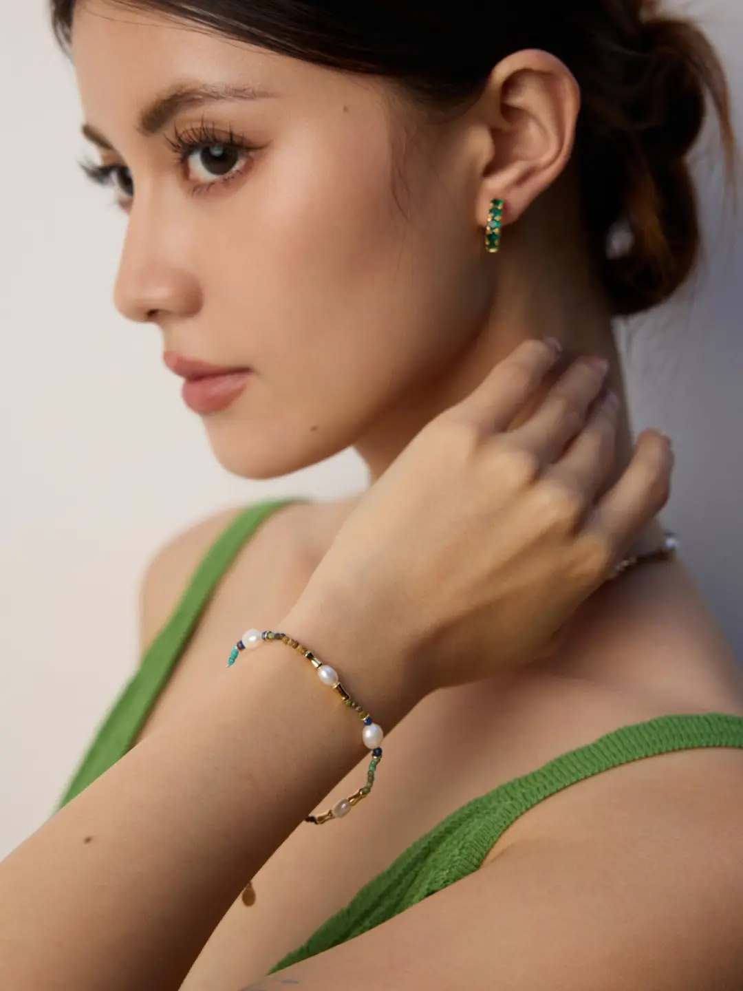 Natural Pearl Lapis Lazuli Turquoise Bracelet - Image 4