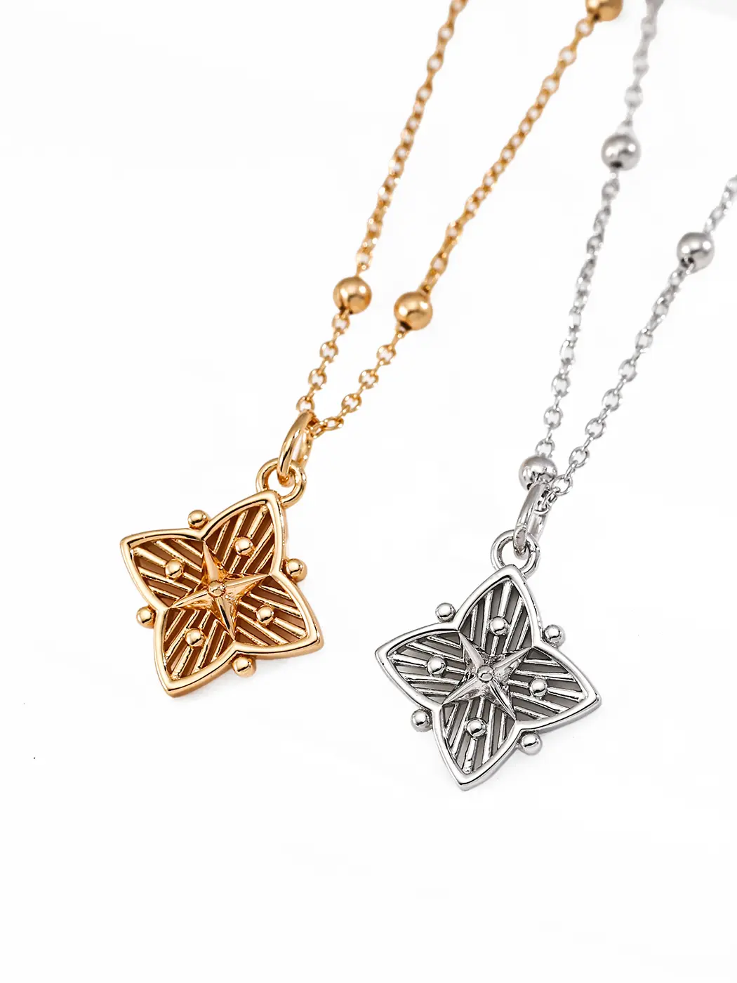 Cross-Clover Pendant in Sterling Silver