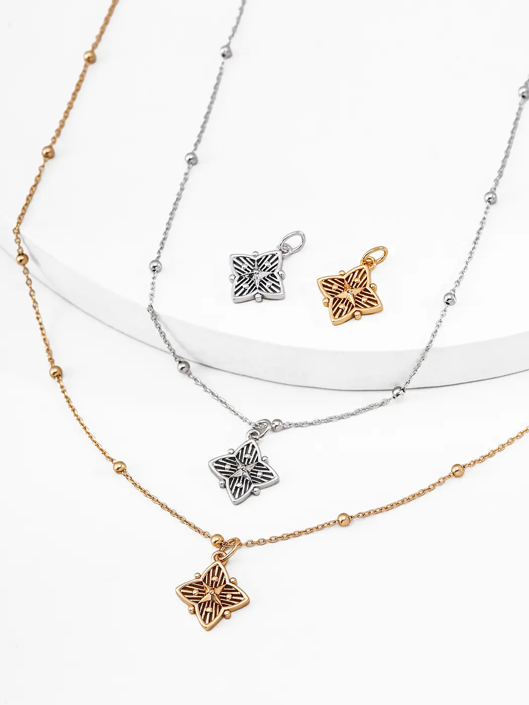 Cross-Clover Pendant in Sterling Silver - Image 2