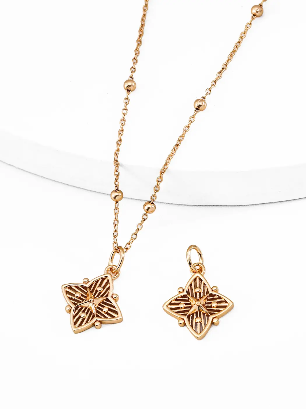 Cross-Clover Pendant in Sterling Silver - Image 4