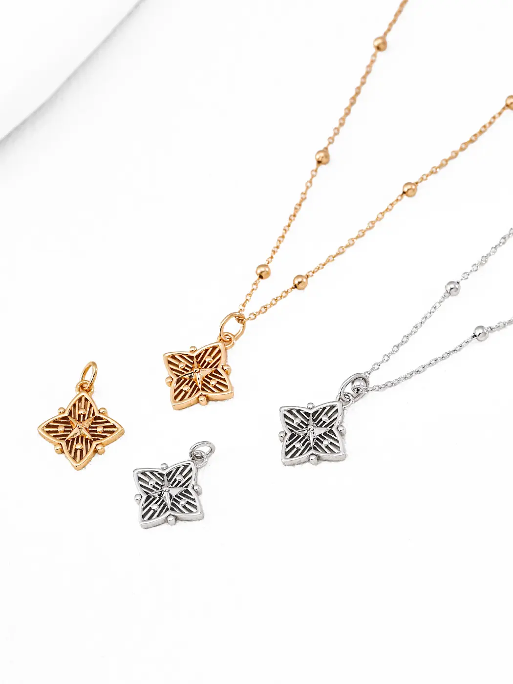 Cross-Clover Pendant in Sterling Silver - Image 3