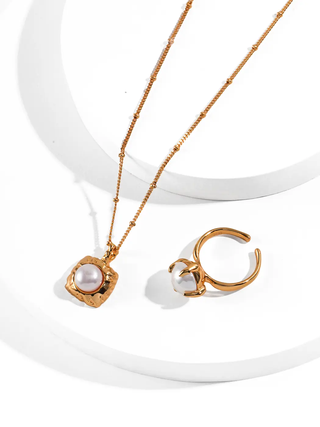 Baroque Frame Pearl Pendant in Sterling Silver - Image 4