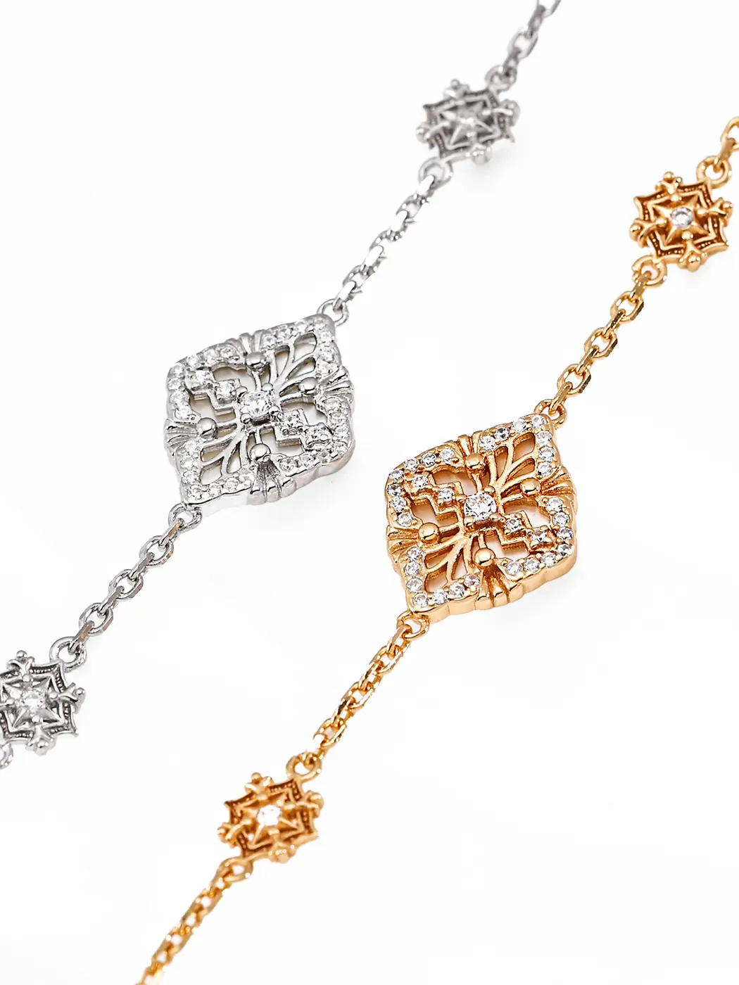 Venezia Crownwork Silver Bracelet with CZ