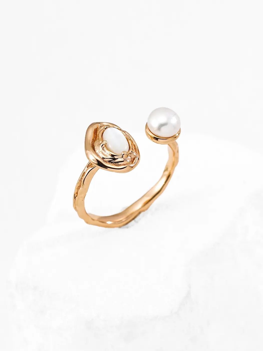 Lava Duet Pearl Ring in Sterling Silver - Image 4