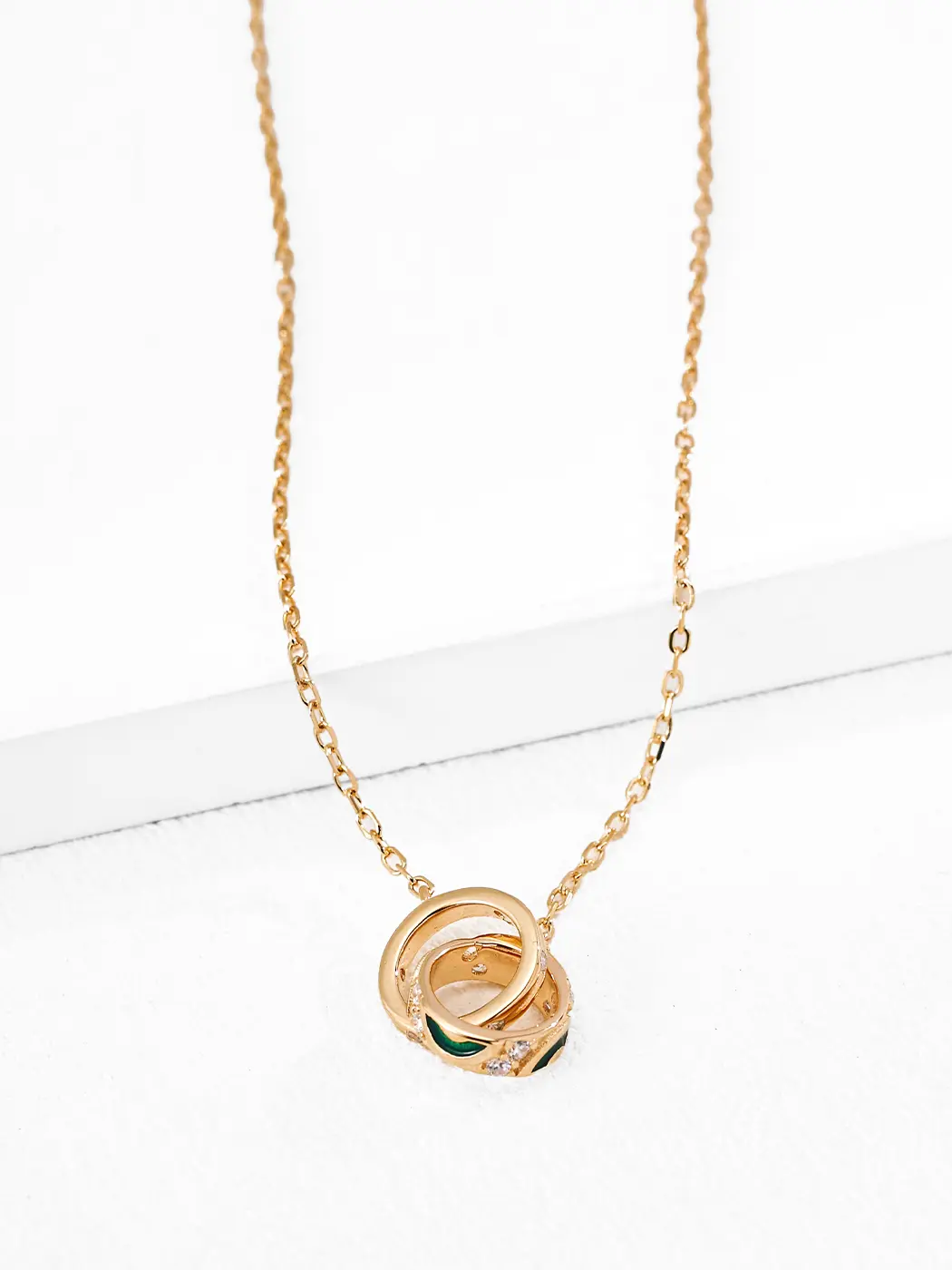 Duo Bond Zircon Necklacein Sterling Silver - Image 5