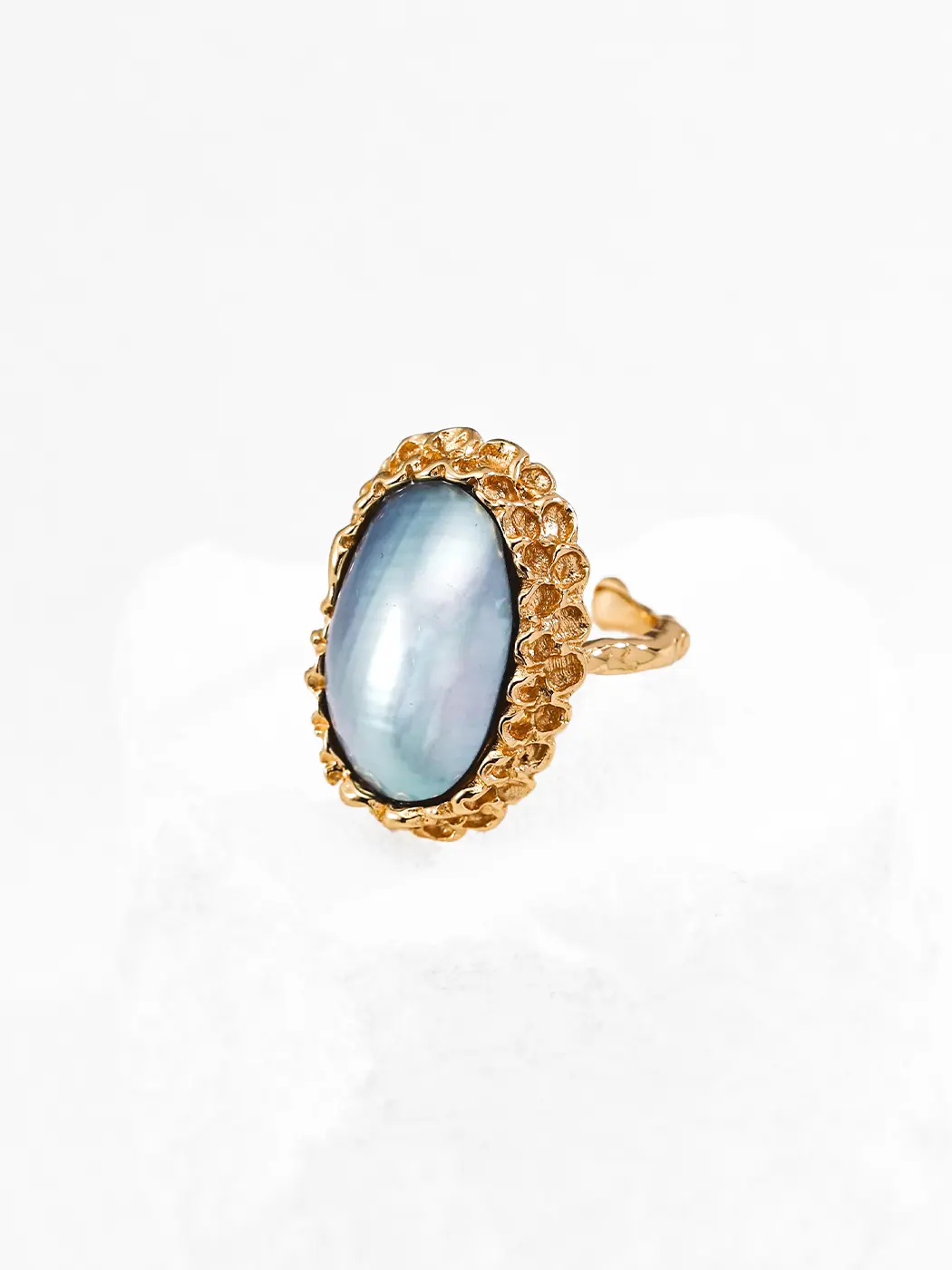 Ocean Breath Mabe Pearl Ring in Sterling Silver - Image 3