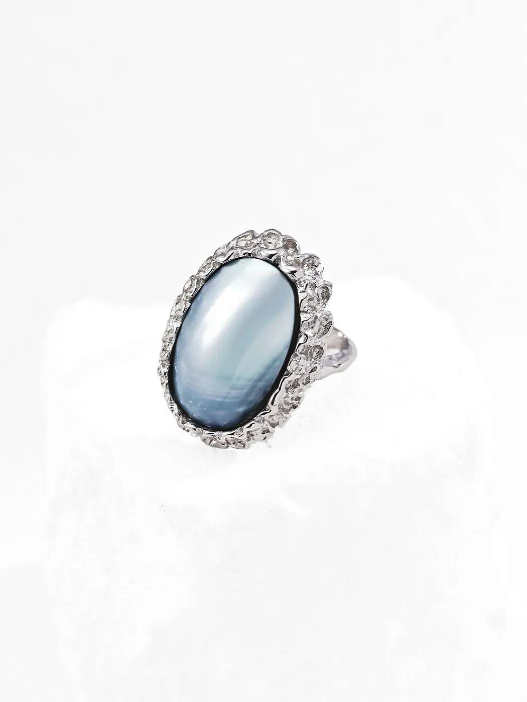 Ocean Breath Mabe Pearl Ring in Sterling Silver - Image 4
