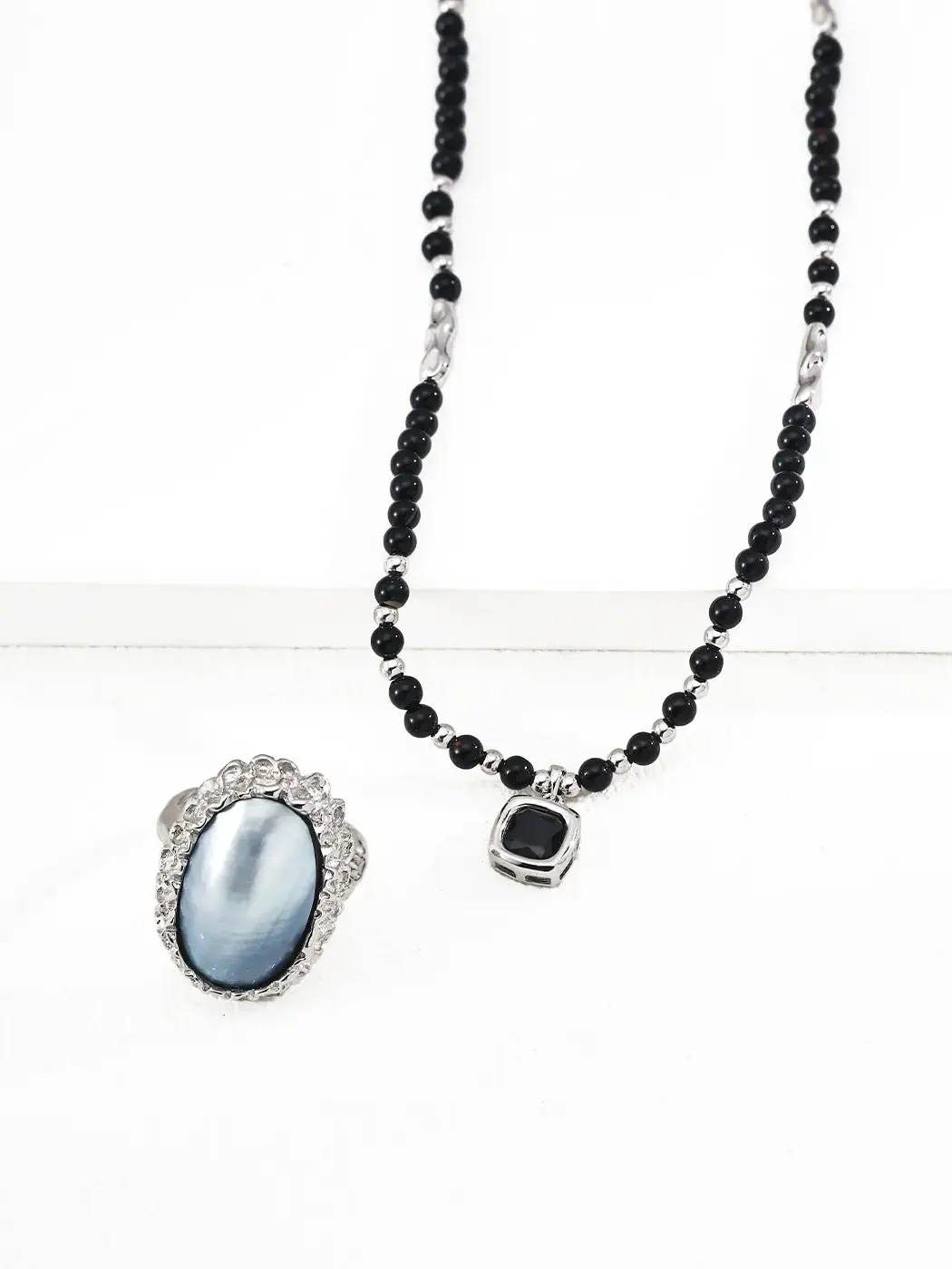 Ocean Breath Mabe Pearl Ring in Sterling Silver - Image 2