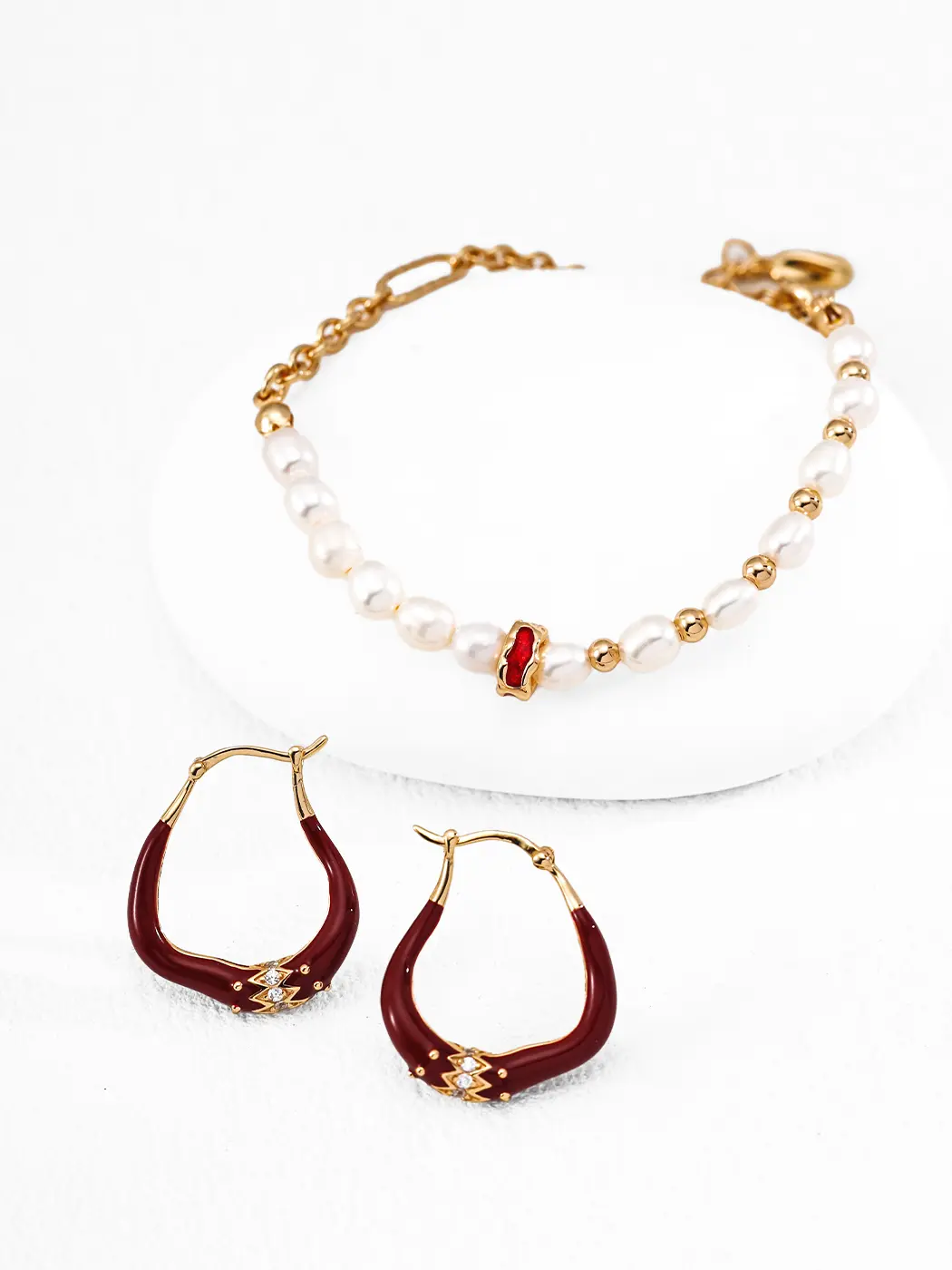 Living Enamel Earring in Sterling Silver - Image 3