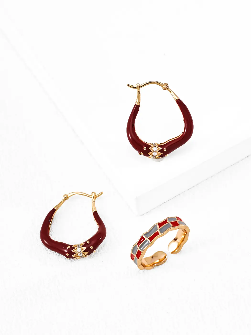 Living Enamel Earring in Sterling Silver - Image 4