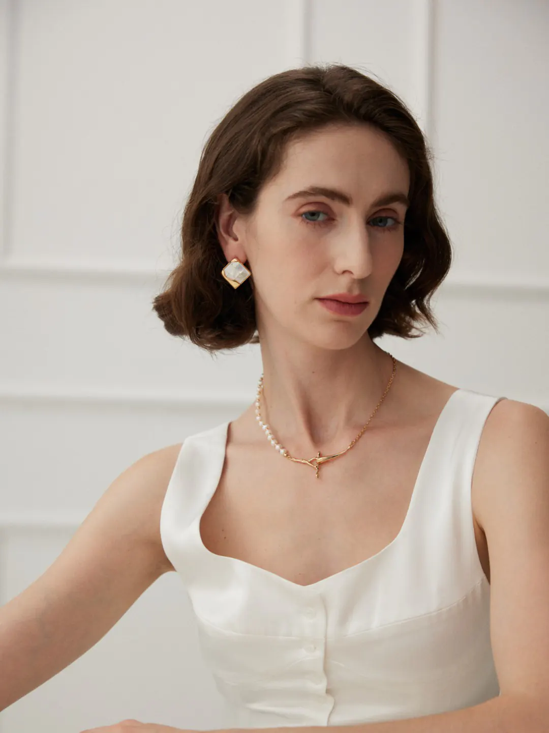 Waveform Pearl Necklace Sterling Silver - Image 5